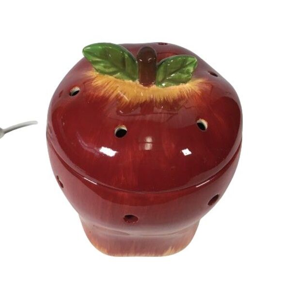 Scentsy Big Apple Full Size Teacher Plug In Wax Candle Warmer Red Retired 2010 - Picture 15 of 16